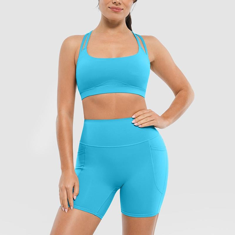 Popilush BRXL Women'S 5 Inch Inseam Biker Shorts with Pockets High Waist Buttery Soft Yoga Athletic Gym Running Volleyball Spandex Shorts-Live1