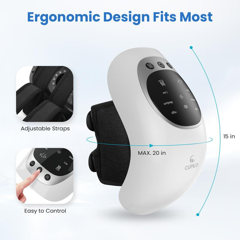 Knee Massager with Heat - FSA or HSA Eligible,Heating and Vibrating Pain Relief Knee Massager for Arthritis,Swelling Stiff Joints and Muscles Injuries,Ideal Gifts for Men,Women - CPL-5530