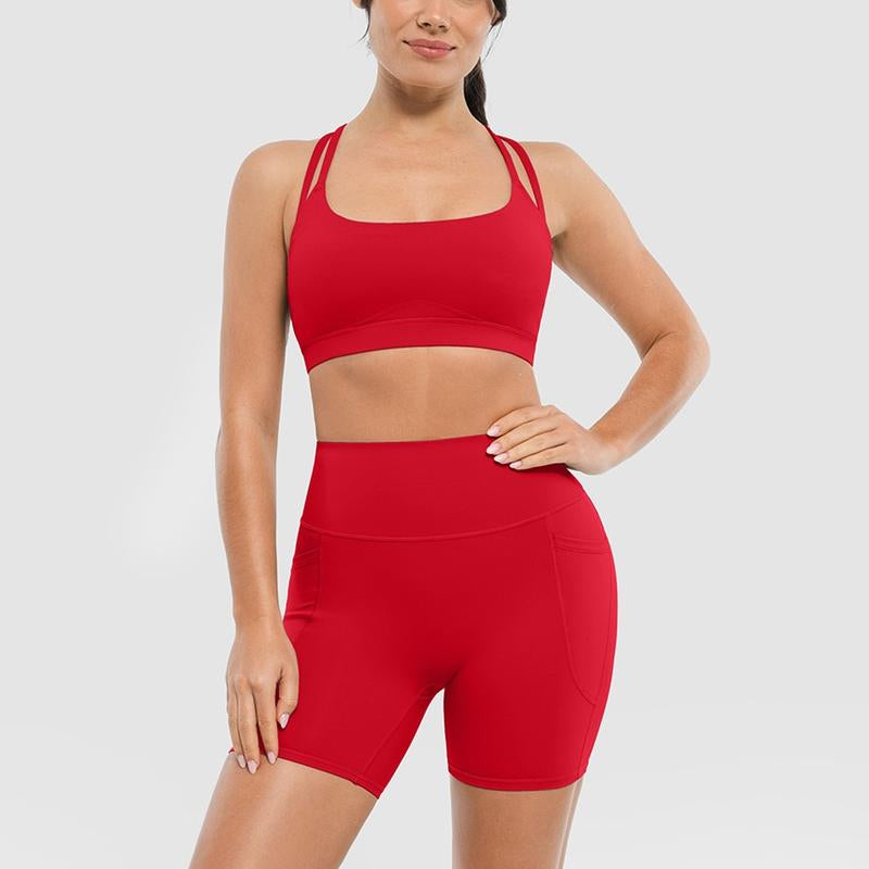 Popilush BRXL Women'S 5 Inch Inseam Biker Shorts with Pockets High Waist Buttery Soft Yoga Athletic Gym Running Volleyball Spandex Shorts-Live1