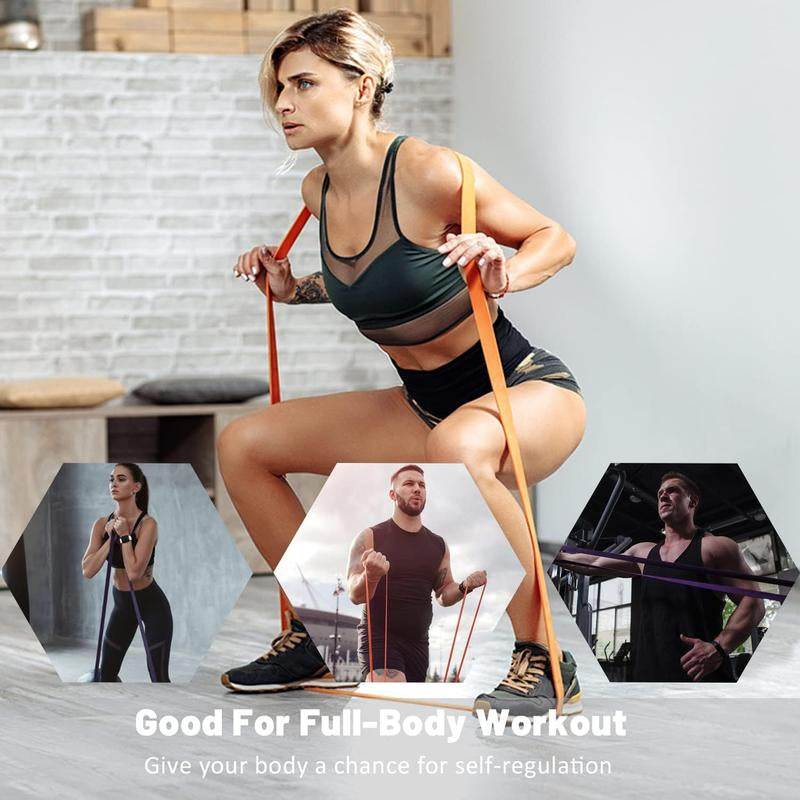Resistance Elasticity Bands Set, 4 Counts/Set Pull up Band, Workout Band, Durable Elastic Bands, Resistance Bands Set for Legs, Working Out, Muscle Training, Fitness Equipment, Gym Accessories, Stretching Gear, Home Gym Kit, Workout Straps