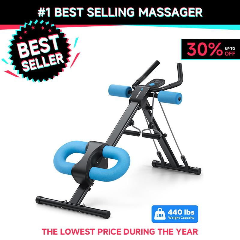 MERACH Adjustable Ab Trainer LCD Monitor Foldable Abdominal Exercise Machine Core Workout Buttocks Shaper Fitness Equipment