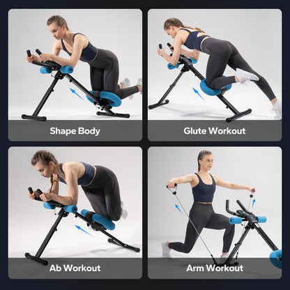 MERACH Adjustable Ab Trainer LCD Monitor Foldable Abdominal Exercise Machine Core Workout Buttocks Shaper Fitness Equipment