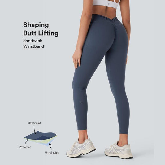 Halara Ultrasculpt™ Socinched High Waisted Tummy Control Butt Lifting Ruched Side Pocket Shaping Yoga Leggings
