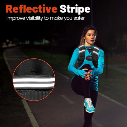 Weighted Vest, 6Lb/8Lb/12Lb/16Lb/20Lb/25Lb/30Lb Weight Vest for Men Women, Body Weight Vests Adjustable with Reflective Stripe for Strength Training, Running, Training Workout, Jogging, Walking