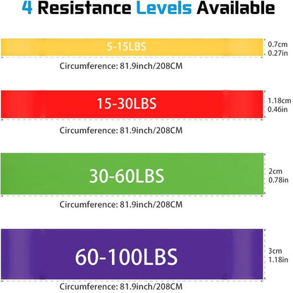 Resistance Elasticity Bands Set, 4 Counts/Set Pull up Band, Workout Band, Durable Elastic Bands, Resistance Bands Set for Legs, Working Out, Muscle Training, Fitness Equipment, Gym Accessories, Stretching Gear, Home Gym Kit, Workout Straps