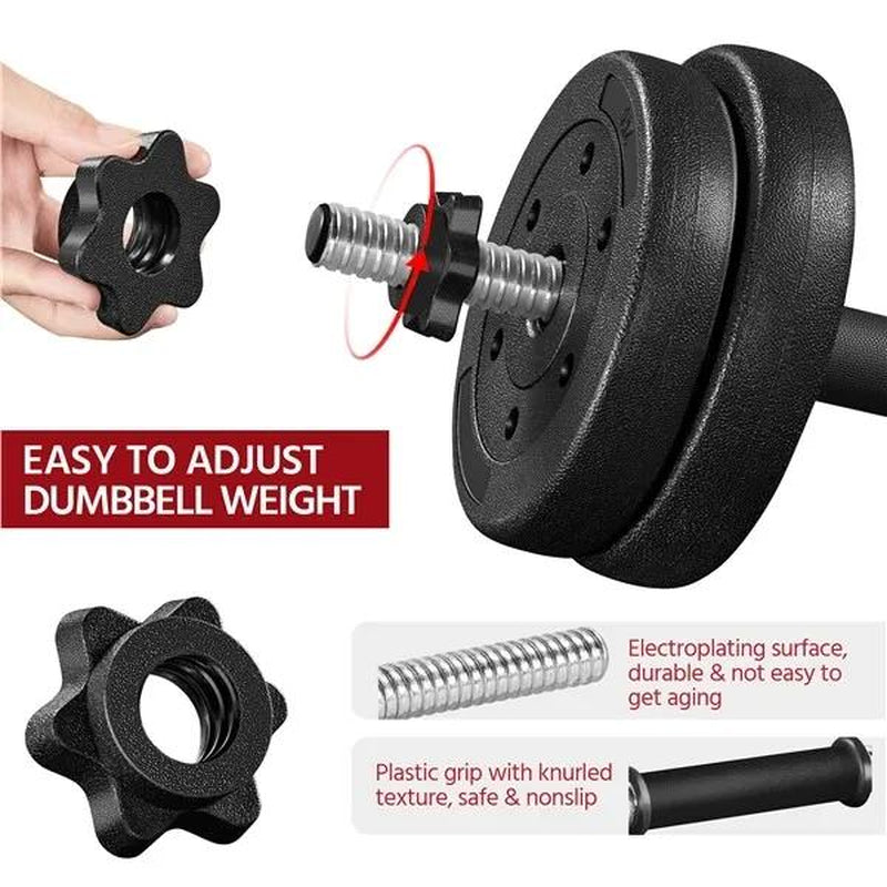Adjustable Weight Dumbbell Set 33 LB for Men & Women – Perfect for Body Building Training, Strength Workouts, and Home Fitness