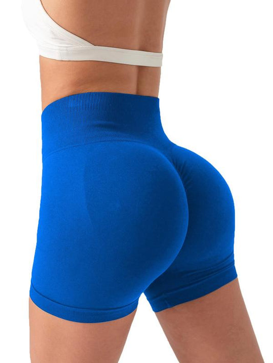 Women'S Solid High Waist Sports Gym Shorts, High Stretch Seamless Comfortable Breathable Skinny Shorts, Ladies Sportswear for Indoor Outdoor Wear