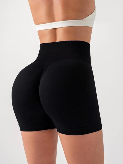 Women'S Solid High Waist Sports Gym Shorts, High Stretch Seamless Comfortable Breathable Skinny Shorts, Ladies Sportswear for Indoor Outdoor Wear