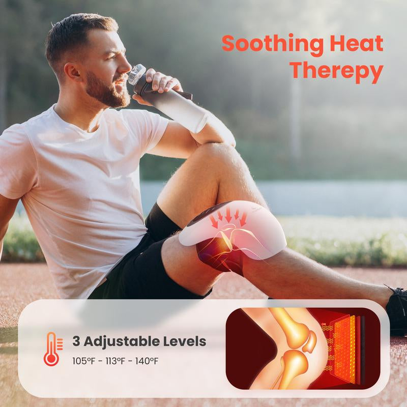 Knee Massager with Heat - FSA or HSA Eligible,Heating and Vibrating Pain Relief Knee Massager for Arthritis,Swelling Stiff Joints and Muscles Injuries,Ideal Gifts for Men,Women - CPL-5530